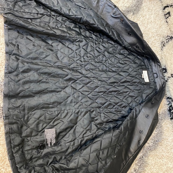 Thick genuine leather 3 button jacket warm - Picture 8 of 10